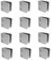 Sellon24® Glashalter 12 Stück Edelstahl Klemme Halter Glasplattenhalter für Treppen Geländer V2A Eckig 45 x 45 x 28 mm inkl. Gummieinlage flach geschliffen Set MOD 21.000 (Flach/Glasstärke: 6mm)