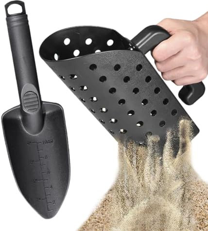 Sand Scoop - Sand Sifter Gadget, Metal Detector Shovel, Treasure Hunting Tool, Detecting Accessories for Kid Adult Metal Detector, Includes Sand Scoop for Metal, Sand Sifter Digging Tool for Beach