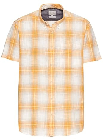camel active Herren Kurzarm Hemd aus Baumwolle