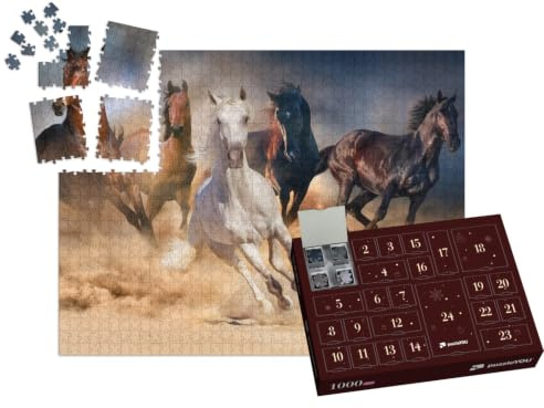 puzzleYOU: Puzzle-Adventskalender | „Wilde Schönheiten: Kraftvolle Pferde im Galopp“ – aus der Puzzle-Kollektion Tiere