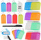 100 Pièces Porte Etiquette Clef, Porte Clés, Portes Etiquettes de Portes Cles avec Anneaux, Porte Cles Etiquette pour Étiquette de Bagage D'identité, 8 Couleurs