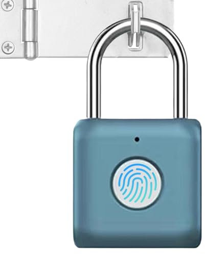 Cerradura de candado inteligente con huella digital, candado electrónico con huella digital | Candado con huella digital sin llave | Candado inteligente con biométrico sin llave para estantería, malet