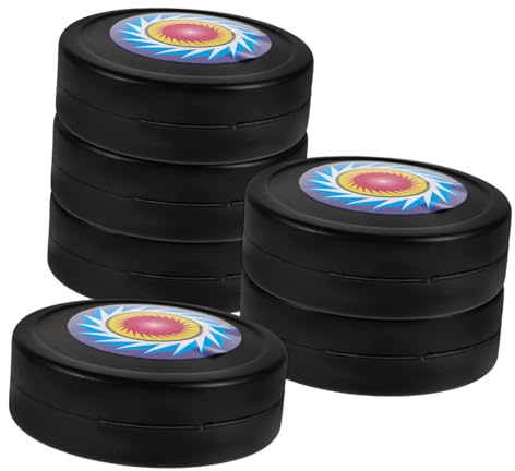 OSOLADY Sommerferien Rollhockey 6 Stück-Pack Straßenhockeybälle aus Kunststoff in Schwarz für Indoor und Outdoor Spiel und Skill Enhancement mit Straßenhockeyschläger für Erwachsene