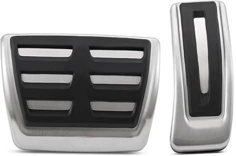 JSRVQKMS Auto Pedal Zubehör Für Audi Für A6 C6 C7 C8 2004-2022 at MT Auto Rutschfestes Fußpedal Bremse Kupplungspedal rutschfeste Pads Abdeckungen Autozubehör Autopedal(2 PCS)