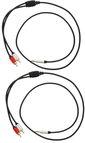 DOITOOL Cavo Aux Y Da 2 A 3 5 Mm - Adattatore Per Cavo Audio Da 2 Pezzi Per Altoparlante Per Smartphone