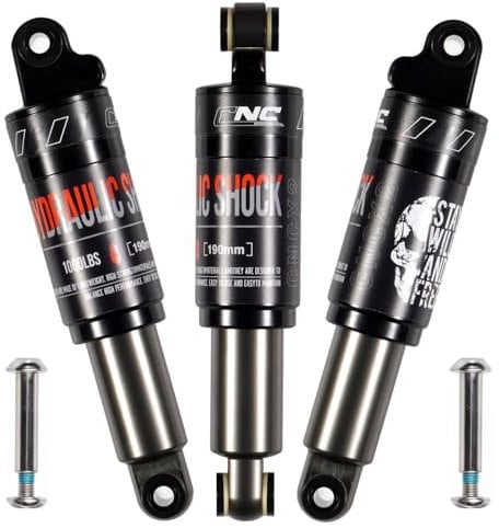 CNCLOL Fahrrad Stoßdämpfer Hinten, Fahrrad dämpfer 120mm/125mm/150mm/165mm/185mm/190mm/200mm für Mountainbike/Mtb/Mtn/ebike/Elektroroller/Dirtbike Hydraulische Shock Absorber.