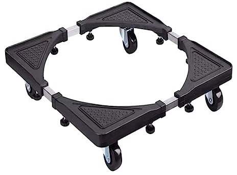 ULTECHNOVO Washing Machine Trolley Mit Verstellbarem Edelstahlrahmen Mobiler Basis Für Kühlschrank Und Waschmaschine Drehbare rutschfeste Pads