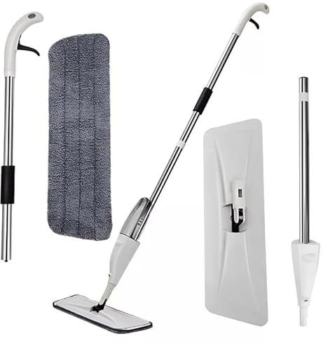 Aurora Microfiber Water Spray Mop, 360° Spin Floor Cleaner, Leak-Free Wet & Dry Dust Mop, Refillable Bottle, for Home, Kitchen, Hard Floors, Any Room