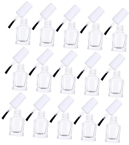 GALPADA 20stücke Glas Nagellackflasche Leer Zum Refill Nagellackbehälter Aus Glas Für Nagelkunst Spenderflasche Zum Selbermachen Von Nagellack Transparente Füllstandsanzeige