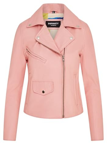 Womens Leather Biker Classic Brando Moto Ladies Jacket