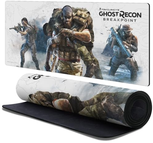 Head Case Designs Offizielle Tom Clancy's Ghost Recon Breakpoint The Ghosts Poster Darsteller Kunst 37.4 x 15.75 x 0.16 inches (900 x 400 mm) - XL Gaming-Schreibtisch PC-Tastatur Mauspad