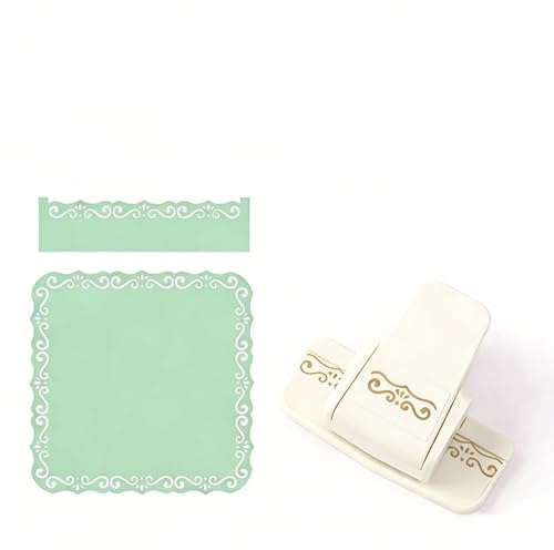 WGFOIP Poinçonneuse artisanale, design mignon portable multifonctionnelle en métal durable précise, poinçonneuse à papier décoratif, pour décoration scrapbook emballage cadeau DIY, couleur
