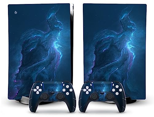 Kein Schäumen Blasenfrei Aufkleber Skin Für PS 5 Disk Edition Konsole Und 2 Controller Vinyl Cover Skins Wraps Für PS5 Disc Version 20312
