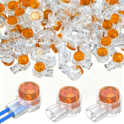 120 Stück Telefonkabel Verbinders, Kabelverbinder, Verbindungsklemme, K1 Kabel Verbinder Wasserdicht, UY Stecker Kabelverbinder K1 Anschluss für Telefonleitungsstecker Netzwerkkabel