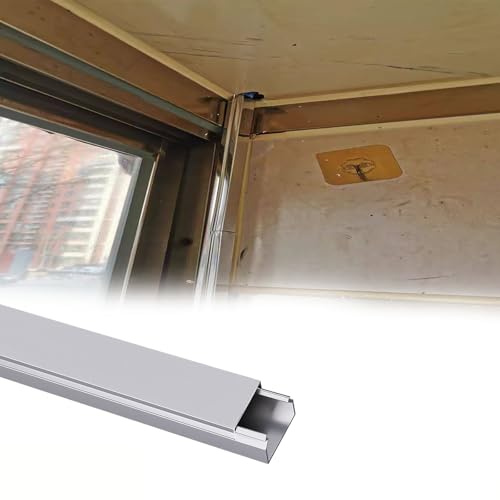 Stainless Steel Cable Trunking 25 Mm Width, Clip-on Type Cable Cover Strip 10 25 50 Mm Height, Wire Covers For Cables And Cord Hider 1 5 10 Pcs(4 PCS,H 15 MM L 50 CM)