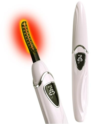 Tehoi S600 Beheizte Wimpernzange – Genaue Temperatursteuerung, intelligente automatische Abschaltung für natürliches Make-up und langanhaltende Locken (Pink+Silver)