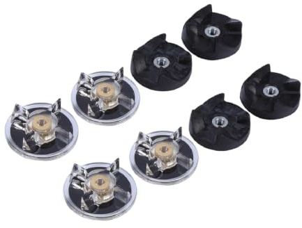 Engranaje base compatible con licuadora, cuchilla de 250 W, 4 engranajes base y 4 cuchillas de goma, pieza de repuesto para licuadoras exprimidoras de 250 W