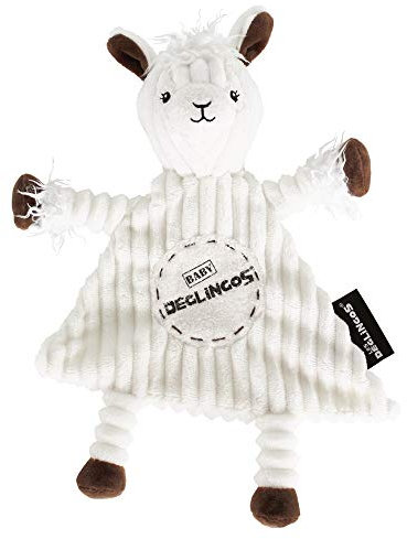 LES DEGLINGOS Kuscheltier Baby Muchachos der Lama, superweicher Cord, Geschenkidee, ab Geburt, 28 cm, Weiß