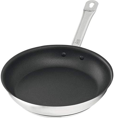 ILIOS Kochkunst Bratpfanne 24 cm, antihaftbeschichtet Induktionsgeeignet, aus Edelstahl