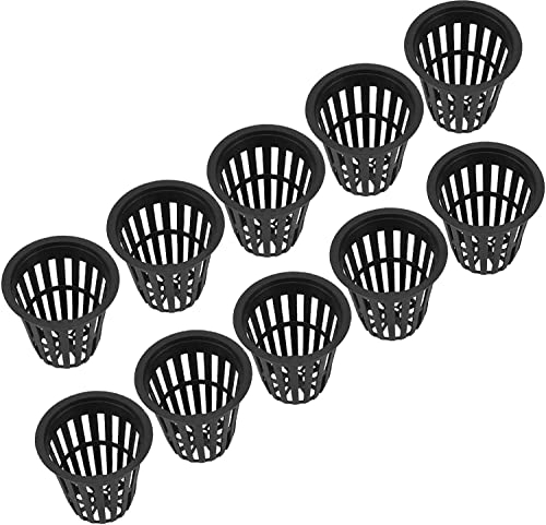 Zerodis 10-teiliges Set für Hydrokultur, Pflanzkorb, Netz, Blumenkasten, Blumentopf, praktisch für Orchideen (schwarz)