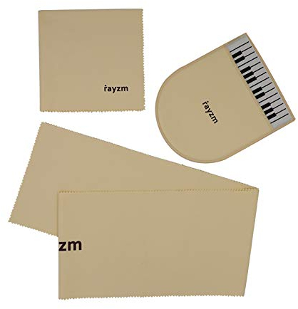 Rayzm Piano Keyboard Cleaning Care Set, Beige Anti-Dust Piano Keyboard Cover, Moisture-Proof Double-Sided Key Cover Cloth for 88 Keys Keyboard Piano, Pack of 3