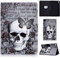 Rosbtib Hülle für Lenovo Tab M10 FHD Plus 2020,Schlank Slim PU Leder Schutzhülle Stand Wallet Cover Case,Lenovo Tab M10 FHD Plus Hülle,Modell TB-X606F,TB-X606X, Schädel