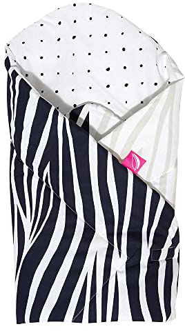 Mother hood mit antiallergischer Füllung, Öko-Tex Standard 100 - VIELE Farben UND Muster (Zebra dunkelblau)