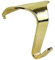 4 x Brass Plated Picture Rail Moulding Hooks Contemporary Heavy Duty 34mm Wide x 38mm High