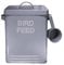 NOBEL Bird Feed Storage Tin with Lid with Scoop Non Slip Pads (Bird Feed - Grey)