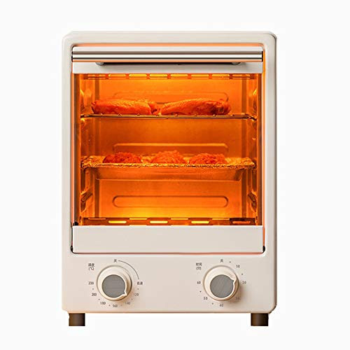 MXXHFC oven Mini Oven Household Multifunctional Electric Oven 12L Large Capacity 60 Minutes Timer 900W 100°C-230°C Temperature Control Bread Baking Kitchen Tools White halogen ovens
