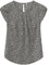 TASAMO Woman Shirts Basic Chiffon Round Neck Keyhole Back Pleated Casual Cap Sleeves Tee(Medium, Leopard White)