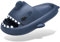 Ciabatte Squalo Estive Donna Uomo Pantofole da bagno Comode Ciabatta da Doccia Antiscivolo Sandali da Spiaggia e Piscina a Punta Aperta Shark Slides Slippers, Marina, 36/37 EU