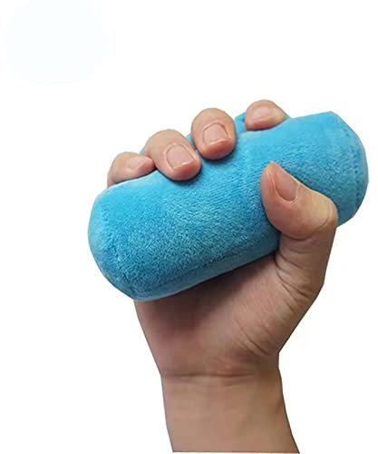 Healthman Fingertrainer mit weichem Griff, Ball und Handtrainer für Kraft, Therapieball für Handkrämpfe und Erholung (blau)