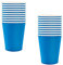 ATBEAMEN 16PCS Blue Paper Cups,Disposable Paper Cup Solid 9oz Paper Cups Tableware Birthday Decorations Party Cups Party Drinking Cups for BBQs,Christmas,Picnic,Baby Shower,Party Cups Supplies