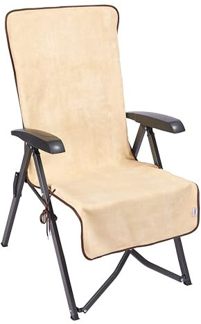 Sowel® Handtuch für Liegestuhl, Frottee Schonbezug, Bla Bla Lounger, 100% Baumwolle, 56 x 140 cm, Sand/Braun
