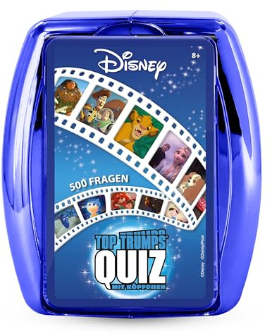 Top Trumps Quiz Disney Edition - Quiz Kartenspiel für Disney Fans - Fanartikel & Merchandise - Kartenspiel für 2+ Spieler ab 6+ Jahren - Deutsch