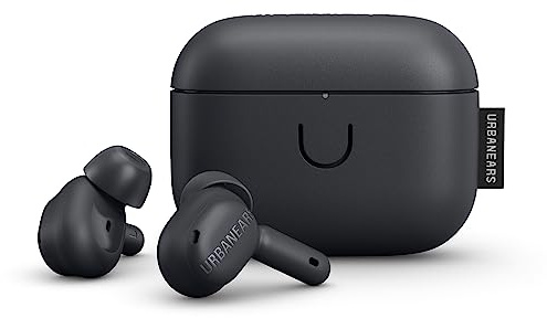 Urbanears Juno True Wireless Earbuds mit aktiver Geräuschunterdrückung, 36 Stunden Spielzeit, wasserbeständig – Anthrazitschwarz