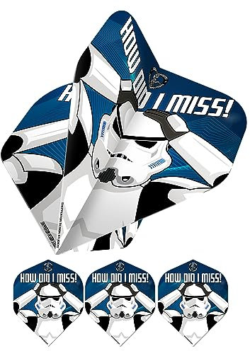 Shepperton Design Studios Original Stormtrooper Offiziell lizenzierte Dart-Flights, Standard-Nr. 2-Form, 100 Mikron, How did I Miss, 1 Set mit 3 Flights (F4159)