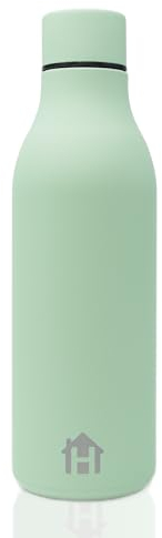 HUSL Botella de Agua térmica con Tacto de Seda | BPA Free | Doble Pared | 24h Frío/12h Calor | Termo para bebidas calientes/fríos | (Verde Menta)