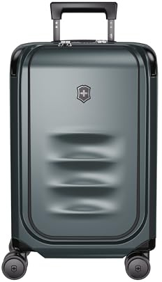 Victorinox Spectra 3.0 Expandable Frequent Flyer Carry-On, Handgepäckkoffer, Trolley, Leicht, Damen/Herren, 23 x 35 x 55 cm, 37-44 l, Grau/Grün