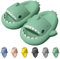 IDEINER Ciabatte Squalo Donna Uomo Pantofole Squali Estive Open Toe Shark Slides Doccia Antiscivolo Sandali da Spiaggia e Piscina Bagno Morbide Carino Pesce Slippers Adulti Verde Taglia EU 40/41