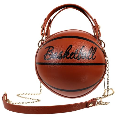 BESTYASH 1 Stück Basketball Tasche Umhängetasche Umhängetasche Umhängetasche Basketball Form Reißverschluss Basketball Form Trendige Tasche Basketball Form Reißverschluss Tasche