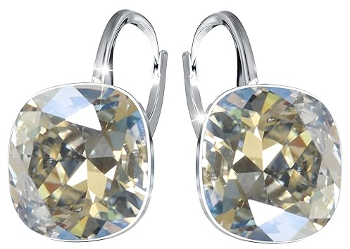 Elegante 925er Silber Ohrringe - mit Marken Kristalle - Hypoallergene Geschenkidee Hochwertiger Schmuck für Frauen