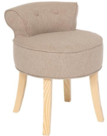 Atmosphera - Hocker firmin Kiefer beige 58x49x46cm