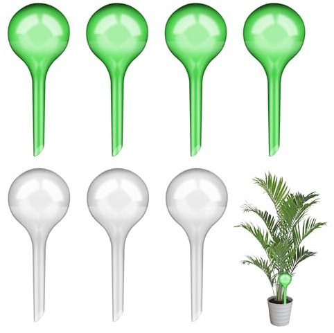 Cerioll Small Watering Globes, Plant Watering Bulbs, Plant Watering Globes, 7 Pieces Plastic Automatic Watering Ball, Plastic Watering Globes, Plastic Plant Watering Bulbs, Plant Self Watering Bulbs