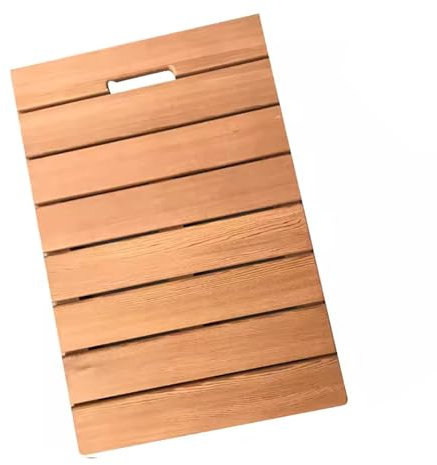Caillebotis douche，Tapis de Bain, caillebotis en Bambou, caillebotis bois， antidérapant, hygiénique, résistant à l'humidité,tapis bois bambou caillebotis douche bain(D,W65xL65cm/W25.5xL25.5in)