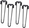 SEWOART 4 Stück Klappbare Metallbasis klappbarer fernsehtisch robuster Klapptisch Beine tischbein Metallknochen Schreibtisch Kleiner Klapptisch Tisch ersatzbein klappbares Bein Eisen Black