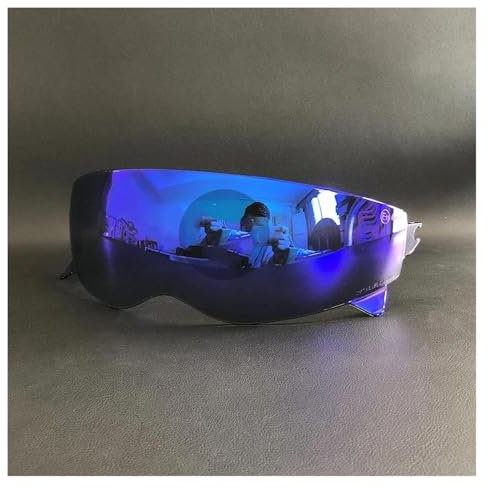 SZSMHL Helmvisier, Internes Visier for Motorradhelme, for Scorpion EXO Combat/Covert-X Retro-Objektiv, Sonnenschutz, Helmzubehör(Dark Blue)