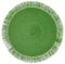Baroni Home Set de 6 Manteles Individuales Redondos de Paja Sintética Colorida, Manteles para Plato, Mantel Americano para Desayuno, Diámetro 38 cm, Verde