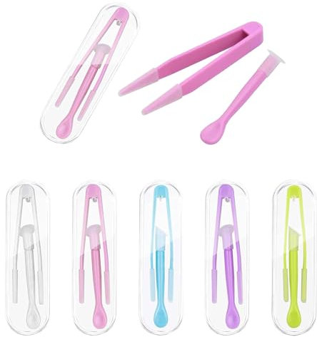 5 Stück Kontaktlinsen Pinzetten,Kontaktlinsen Pinzette,Kunststoff Kontaktlinsen Remover,Kontaktlinsen Entfernen,Kontaktlinsen Einsetzhilfe,Kontaktlinsen Hilfe,Für Reisen Haushalt